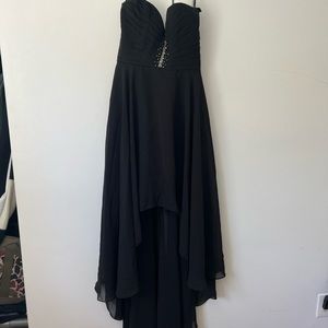 High low black bridesmaid dress